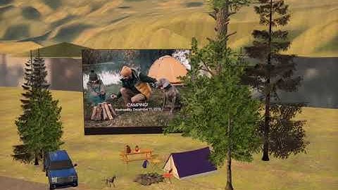 Timebox Camping Trip 3D Scene Template