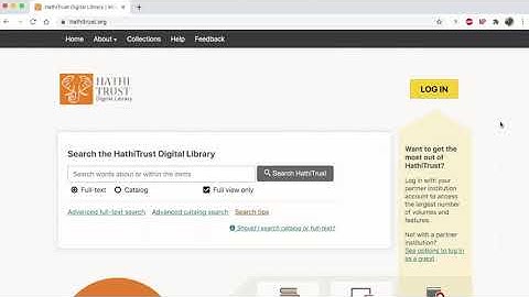 HathiTrust Digital Library Tutorial