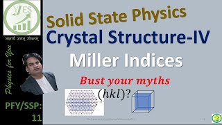 Miller Indices: Bust Your Myths| Solid State Physics: Crystal Structure IV| |IITJAM