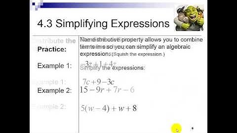 6th Grade 4.3 Simplifying Expressions - part 2