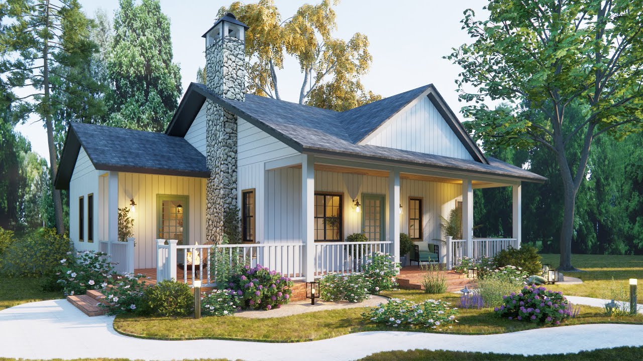 Beautiful 2 Bedroom Farmhouse with Cozy Porch - YouTube