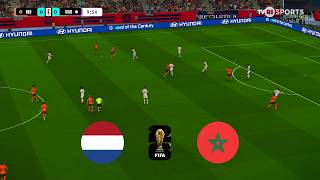 Netherlands vs Morocco | FIFA World Cup 2026 Round of 32 | Full Match Simulation | PES 2021 screenshot 1