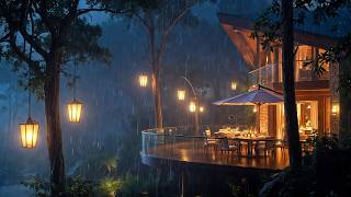 Lantern Light and Gentle Rain in a Hidden Forest Terrace 🌧️🕯️ Calm Sleep ASMR