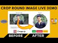 How to crop image in round shape by using cropperjs  crop image in circle javascript  shinerweb