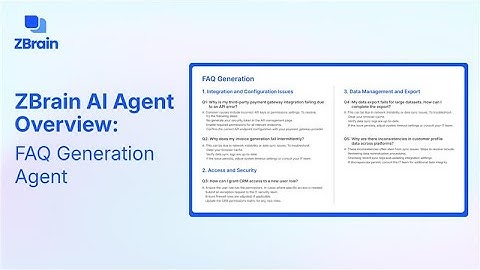 ZBrain AI Agent: FAQ Generation Agent