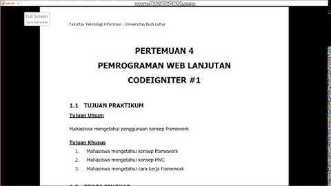 Pengenalan Framework Codeigniter - Pemrograman Web Lanjutan