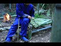 Survival skills/Using bamboo to make some old furniture-Bamboo Bench（竹製ベンチ）