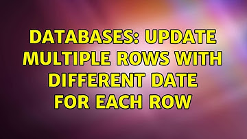 Databases: Update multiple rows with different date for each row (2 Solutions!!)