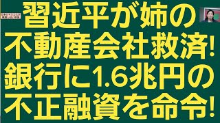 習近平が姉の不動産会社に銀行から1200億円不正融資を命令!
