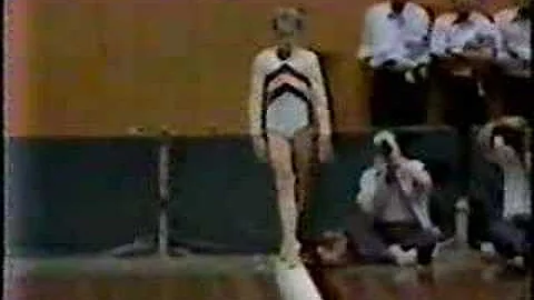 1981 Intl. Jr. Gymnastics Champs Anja Wilhelm BB