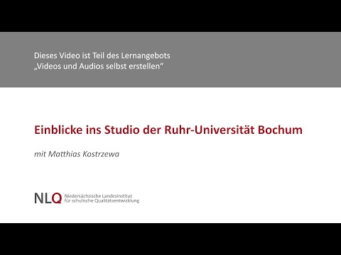 Einblicke ins Studio der Ruhr-Universität Bochum