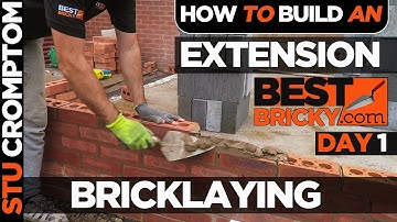 how to build a brick extension on a house - Day1
