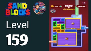 Sand blocks drop puzzle level   159 Hard level solution and walkthrough 