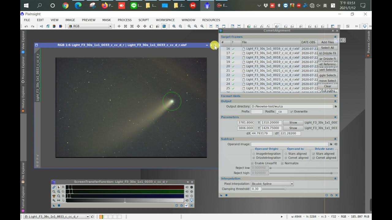How to stack comet images in PixInsight old fashion way YouTube