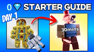 DAY1, Guide for Beginners 0GEM START Bacon Life in Toilet Tower Defense