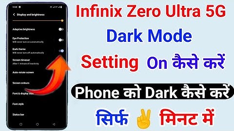 Infinix Zero Ultra Dark Mode Setting On Kaise Kare ।। How To Use Dark Mode Infinix Zero Ultra 5g