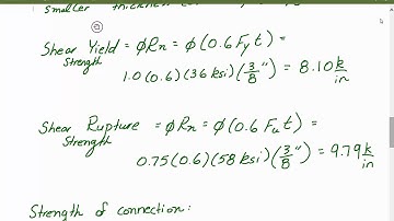 Structural steel engineering design & analysis of fillet weld connections per ASD / LRFD Tutorial 1