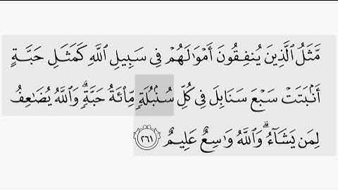 حفظ سورة البقرة ايه ( ٢٦١ ) للقارىء أيمن سويد بروايه حفص عن عاصم
