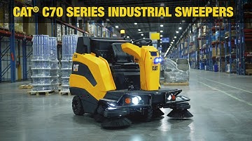 Cat® C70R Ride-On Sweeper, 70" Cleaning Path