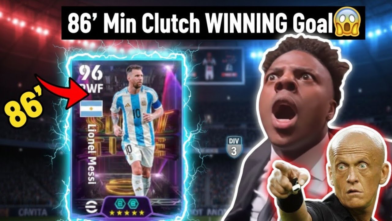 DIV 3 HUMILIATES DIV 1 WITH 86' Min  MESSI CLUTCH 😱#efootball #messi #football 