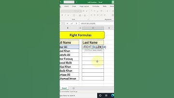 How To Extract Last Name || Right Formula || Excel Formulas