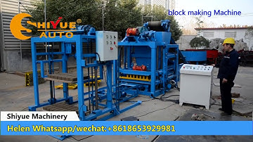 Full Automatic QTJ4-25 concrete block making machine for hollow block, paver block, curbstone,etc