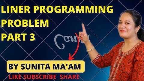 Linear programming Problems part 3
