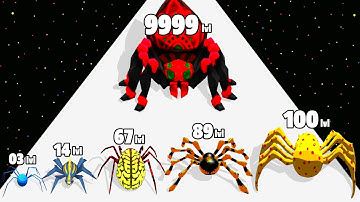 Insect Evolution Spider Run - Level Up Spider Max Level Gameplay (New Update)