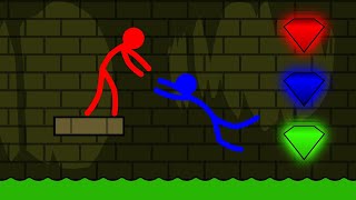 Watergirl and Fireboy, Stickman Animation  COMPLETE EDITON