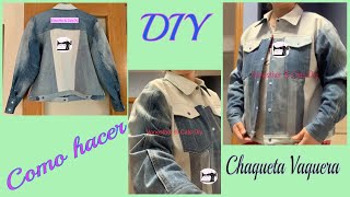 DIY Como hacer una CHAQUETA VAQUERA | Jeans | Recicla tu ropa.