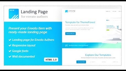 Landing Page HTML Template for Envato Authors | Themeforest Download