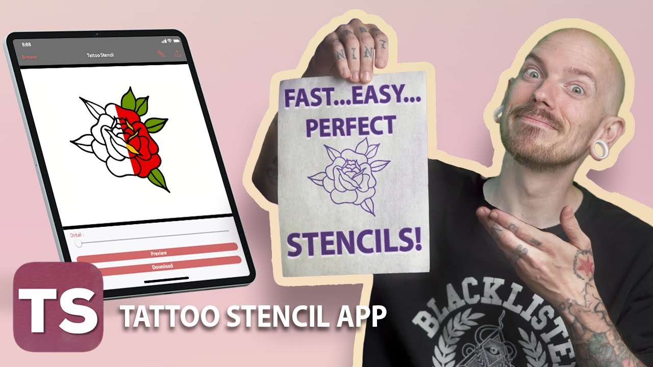 TATTOO STENCIL APP  How Turn any image into a stencil   YouTube