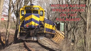 WIND VS TRAIN Aftermath (CSX & East Penn RR)