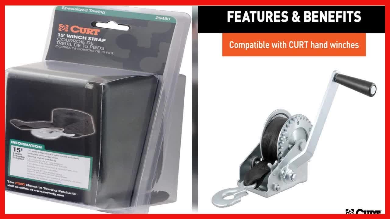 Great product CURT 29450 2Inch x 15Foot Nylon Winch Strap with Hook