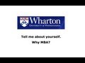 How to answer "Tell me about yourself" and "Why #MBA?" #tellmeaboutyourself #VincePrep