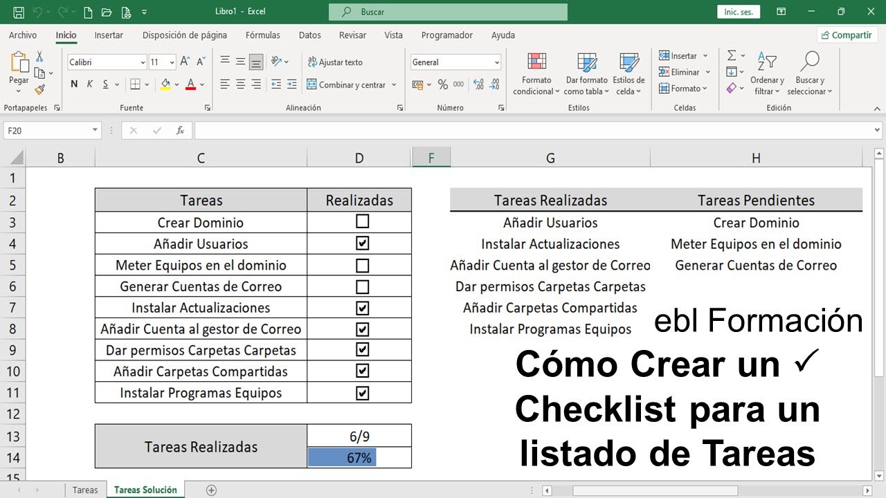 Cómo Crear Checklist Para Un Listado De Tareas Sin Función Filtrar