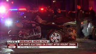 Milwaukee Police investigating violent crash that left car split in half