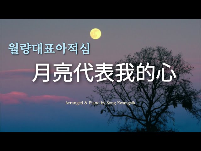 [Piano 3Repeat] 월량대표아적심 / 月亮代表我的心 / 등려군 (鄧麗君) 첨밀밀 OST / Lyrics ,가사 해석 class=