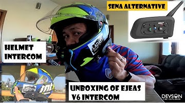 #helmetintercom Unboxing of Ejeas V6 Helmet Bluetooth Intercom || Sena killer & Alternative