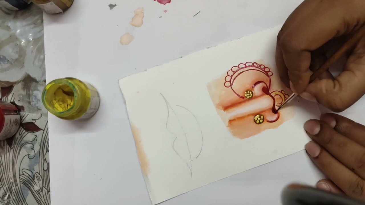 Nose - how to shade - tanjore painting