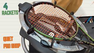 The Most Satisfying 4-Racket Stringing Session (Pure ASMR)