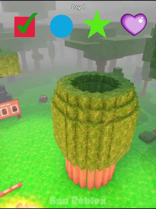 Plant Trees in Shapes 😁💖😎 #benrobox #Roblox #99nightintheforest #usa