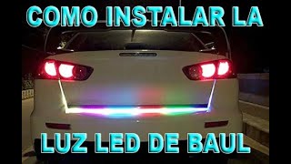 instalacion de luz led en maletero o baul de carro