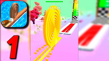 Spiral Roll - Gameplay Walkthrough Level 1-15 (Android, IOS)