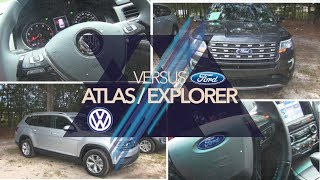 🔵  NEW 2018 VW ATLAS vs 2017 FORD EXPLORER | REVIEW🏁  Exterior, Interior💡 LED Lighting & PRICE💰
