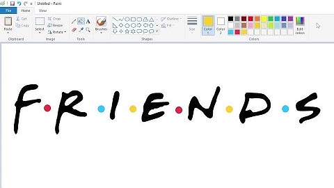 How to draw the Friends logo using MS Paint | How to draw on your computer