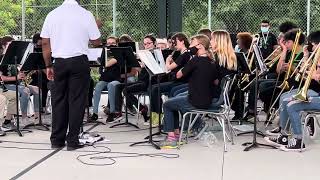 Westwood Middle School band playing Take on Me