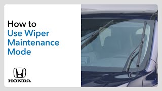 How to Use Wiper Maintenance Mode