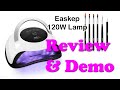 Easkep 120W LED/UV Nail Lamp & Gel Brushes - review