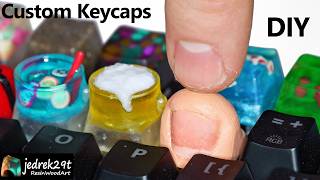 Making Custom Resin Keycaps. FINGER as a Keyboard KEY